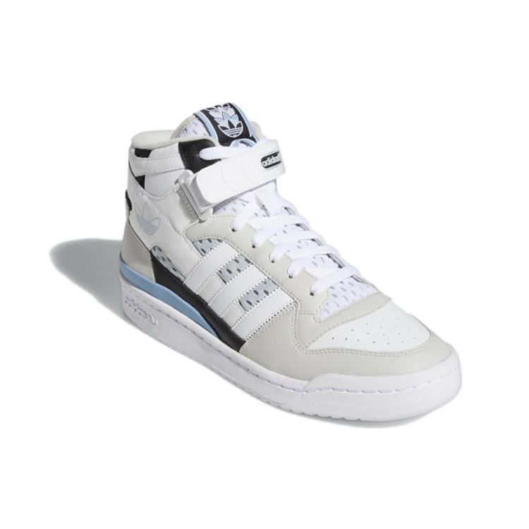 Adidas Forum Mid White Ambient Sky Unisex-Sneakers Kern-Schwarz H01679