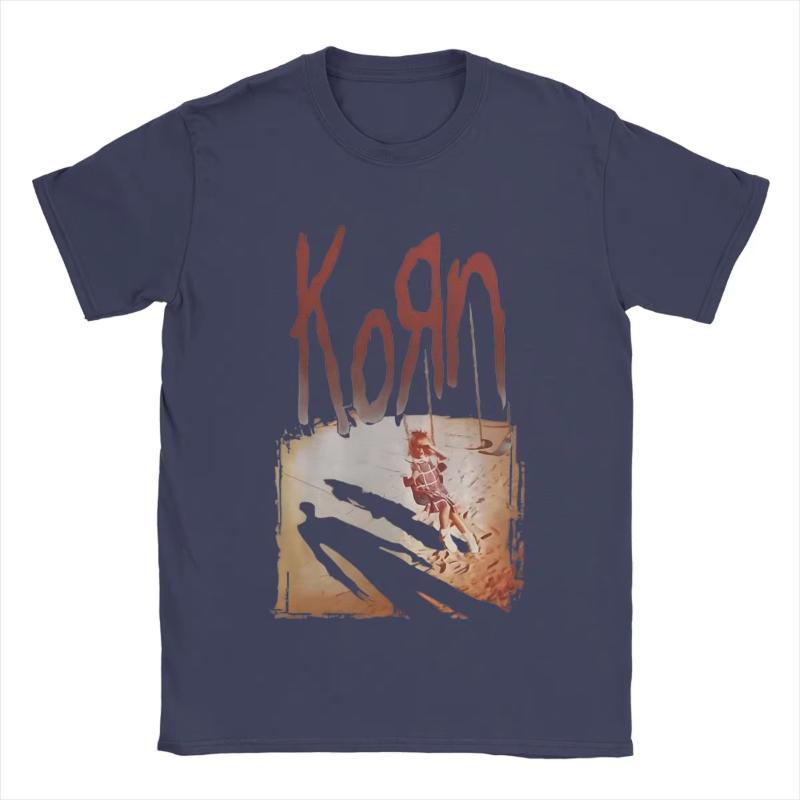 Korn Unisexs T Shirt Rock Band Vintage Tees Short Sleeve O Neck TShirts Cotton Clothes