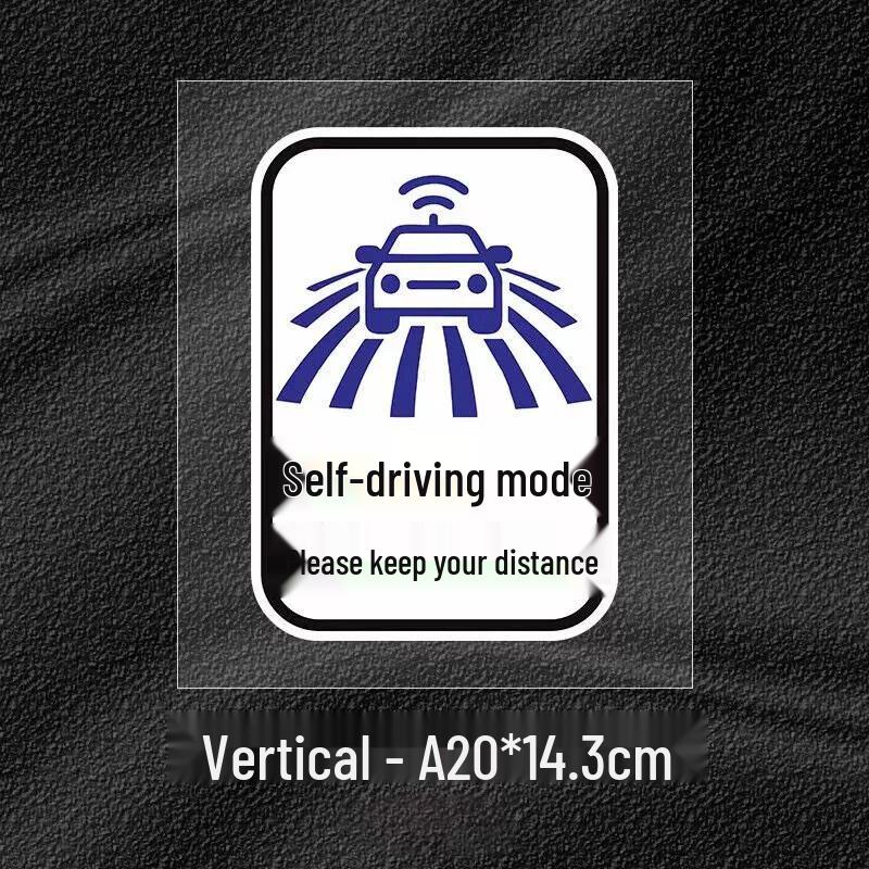 

Autonomous Driving Car Safety Decals 5 Pcs