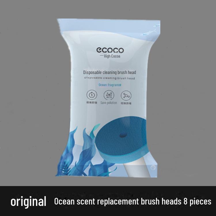 An der Wand montierte Einweg-Toilettenbürste – Doppeltrommel, keine toten Winkel, Badezimmer-Reinigungswerkzeug