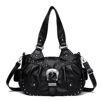 Veelzijdige Europese & Amerikaanse Stijl Dames Klinknagel Crossbody Tas - Lichtgewicht, Grote Capaciteit, 3D Ontwerp