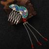 Bun Chignon Decorative Tassel Fan Hair comb Fan Shape Hairpins Hair Accessories Lady Barrettes