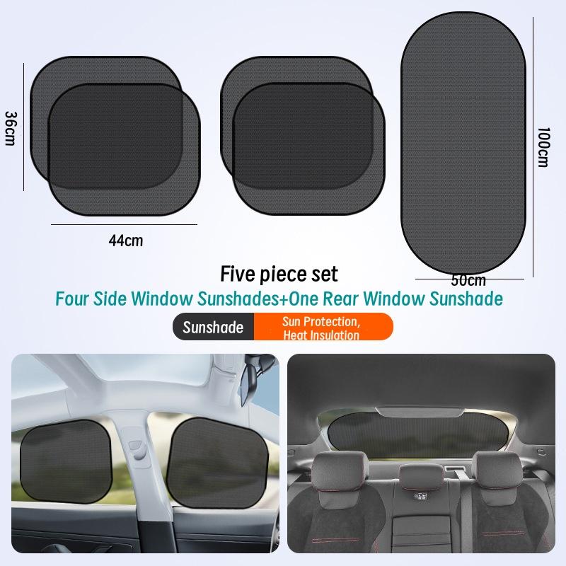 Car Summer Black Mesh Side Gear Car Sunscreen/Side Gear Rear Window Gear Unidirectional Perspective Sunshade Performance Good