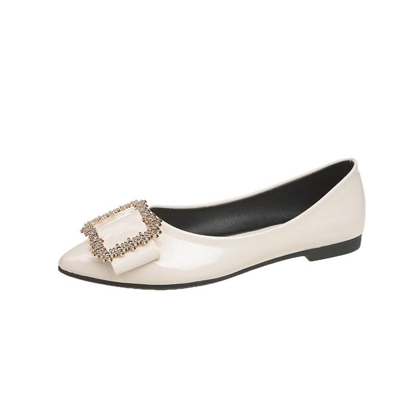

2025 autumn new pointed foreign trade large size single shoes shallow mouth flat shoes single shoes one pedal temperament flat shoes 35