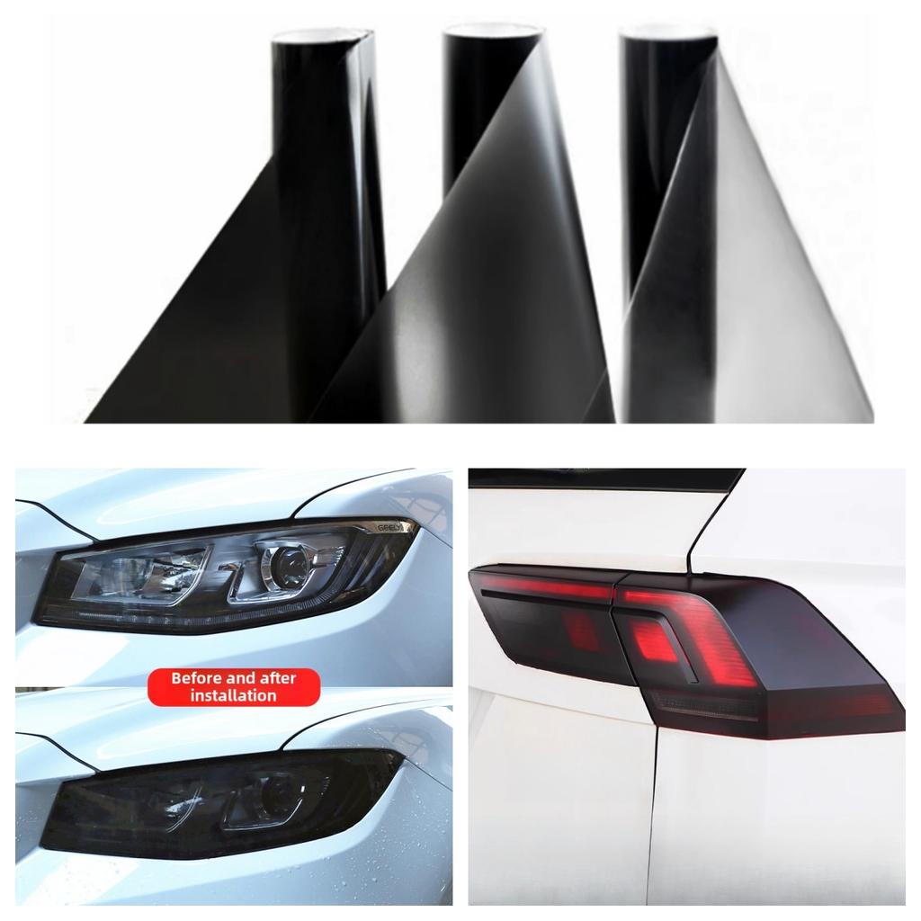 30Cmx1M Auto Car Styling Light Headlight Taillight Tint Vinyl Film Sticker Easy Stick Motorcycle Ecoration Waterproof Protection