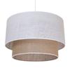 Lampa Wisząca Skandynawska Jutowa Podwójny Abażur Biało-Beżowa 1Xe27 60W Bueno Milagro