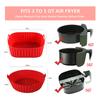 Air Fryer Silicone Baking Tray Mat Circular High-Temperature Resistant Foldable Food Grade Double Ear Baking Tray
