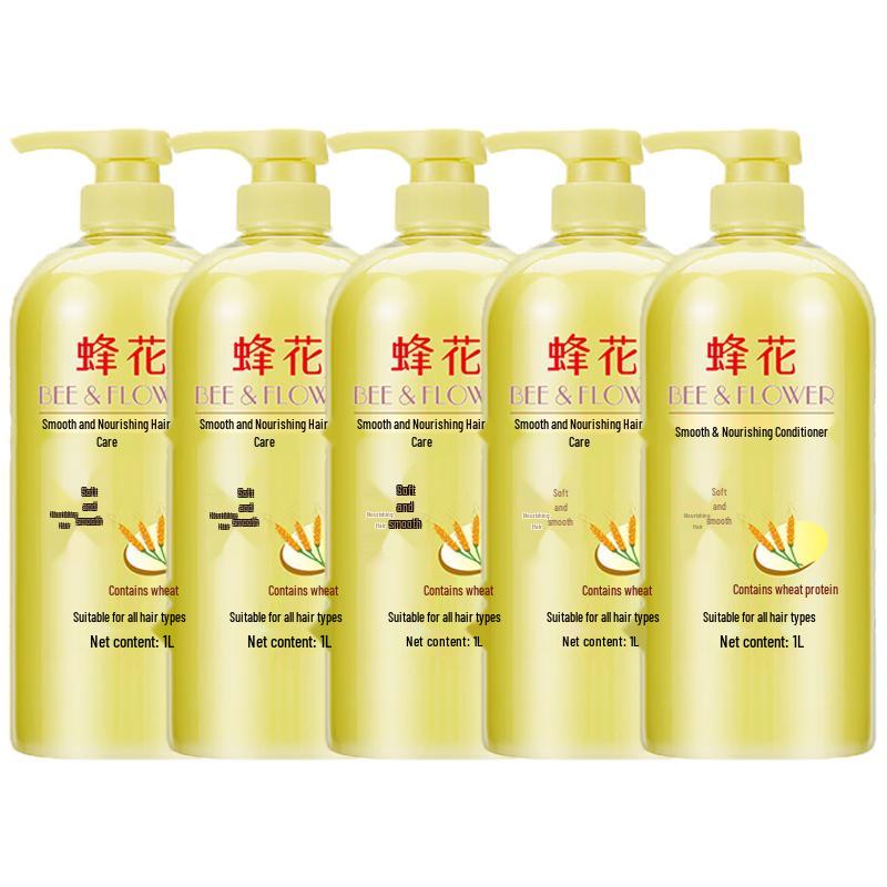 Bee & Flower Wheat Protein Smoothing Conditioner (5 x 1L Pack)
