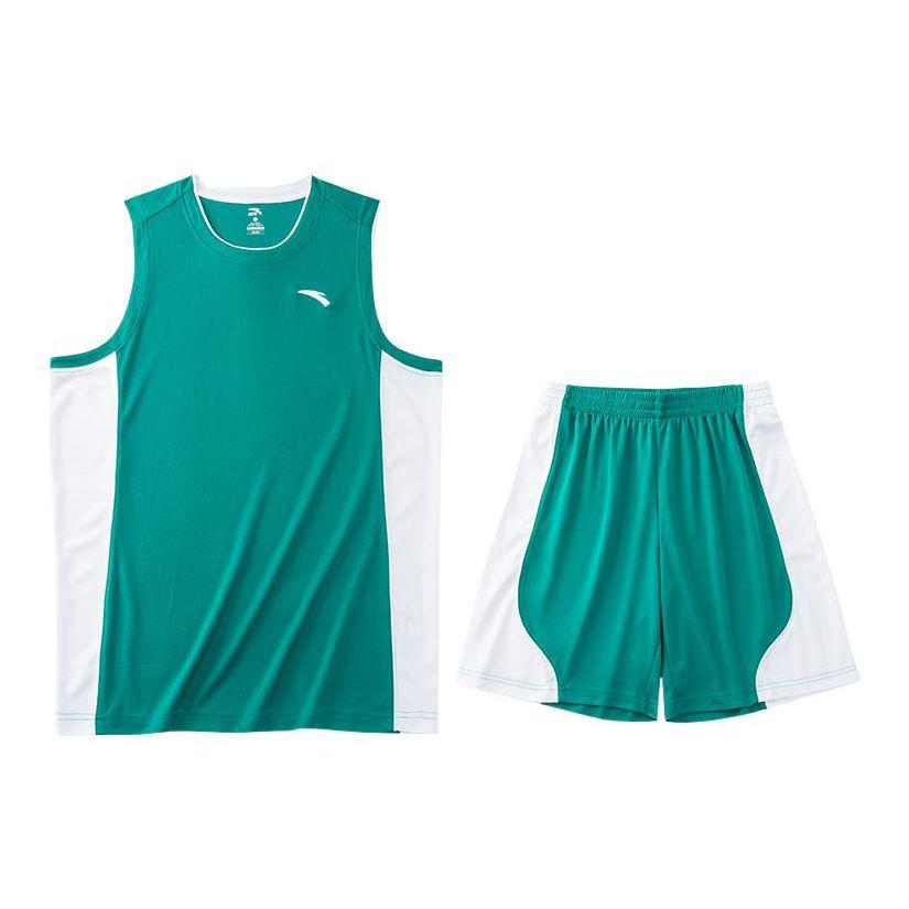 Anta Basketball Series Casual Sports Quick-Dry Basketball Game Suit Men Sportswear Pine-Green 152221211-1