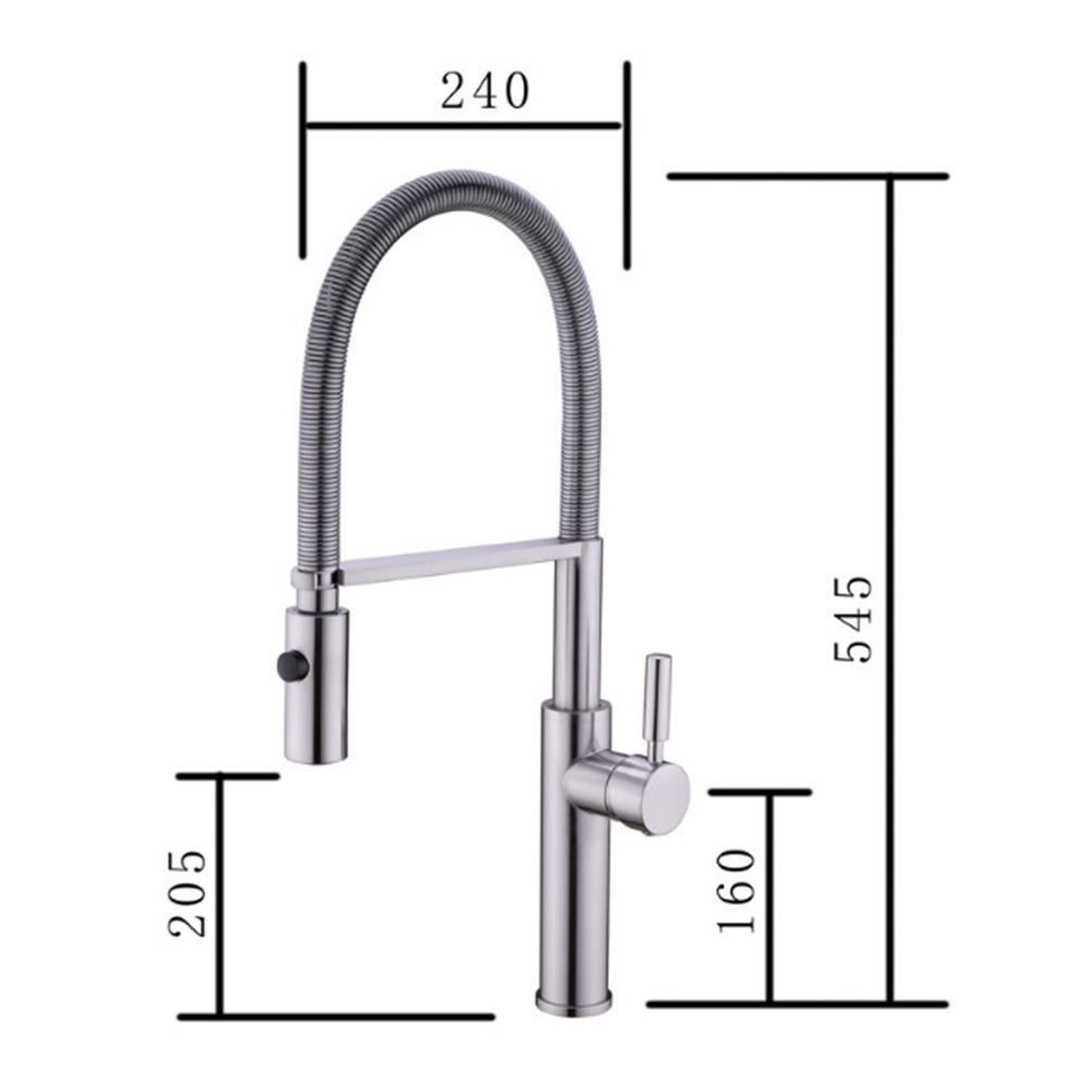 Tuqiu Pull out Kitchen faucet Brushed Gold kitchen sink Mixer tap Total Brass kitchen faucet vanity water tap faucet sink faucet