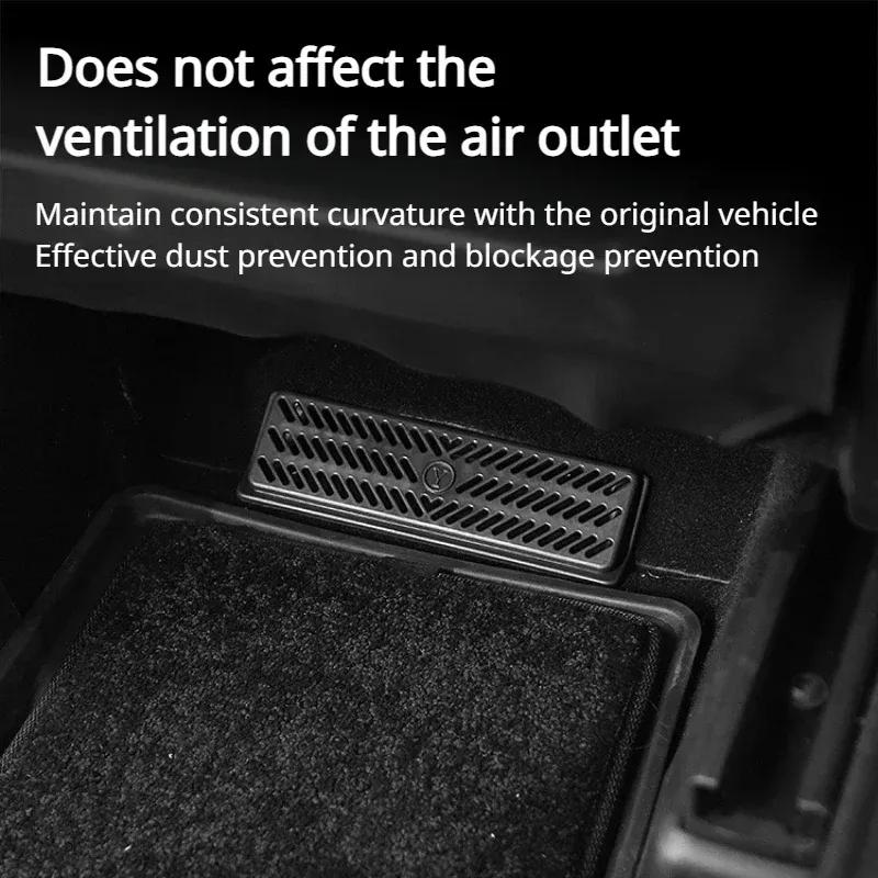 For Tesla Model Y Under-seat Air Vent Protection Cover Front Under-seat Air Vents ABS Covers Protection Car Accessories 2022