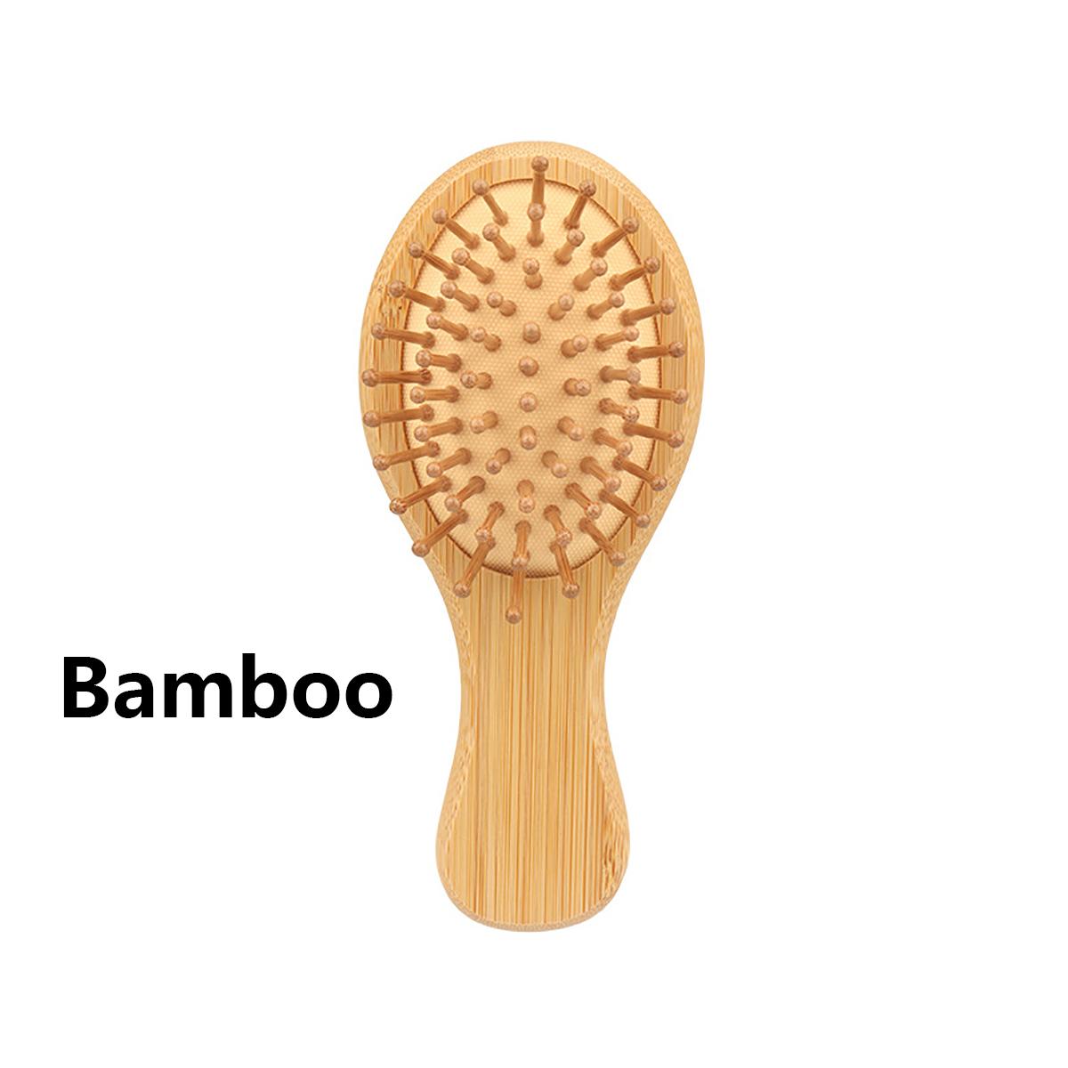 

Mini portable air cushion comb, natural wood handle non tangled small hair brush, smooth hair styling,Special for real hair wigs