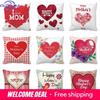 Love Pattern Cushion Cover Happy Mothers Day Pillow Case Home Decorative Pillowcases Love Letter Throw Pillow Cover Xcm