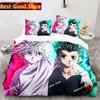 Hunter X Hunter Bedding Set Japanese Anime Printed Single Comforter Quilt Duvet Cover Pillow Case 3 Pieces Sets Kids Adult Size