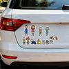 Familien-Themen-Fahrzeugaufkleber Für Auto Heckdekoration Wasserdichtes PVC ohne Rückstände Lustiges Muster von Familienmitgliedern