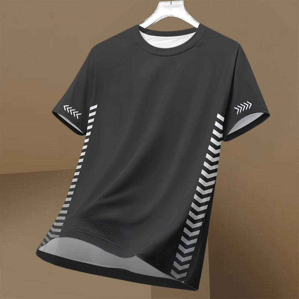 Men s Running T Shirt Summer Short Sleeve Cooling T-Shirt Quick-Dry Breathable Gym Top Outdoor Fitness Sportswear Men s Clothing S