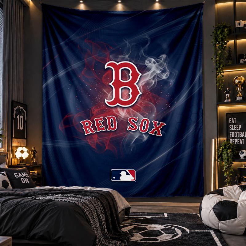 Wall Hanging Tapestry Boston Red Sox Print Cloth for Living Room Bedroom Home Decor