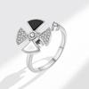 Enamel Daisy Flower Plant Anxiety Knuckle Ring For Women Golden Metal Copper Rotate Freely Ring Fidget Spinner Anillo Ajustable
