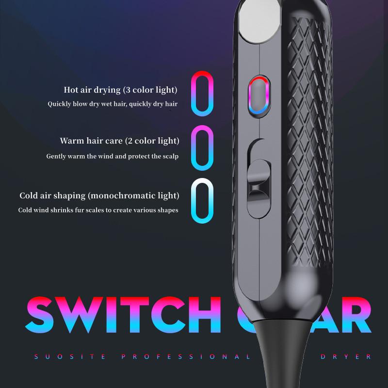 VR High-Speed Hair Dryer 1800W High-Power Blue Light Hair Care, Silent And Foldable Storage, Home Hair Salon Hair Dryer