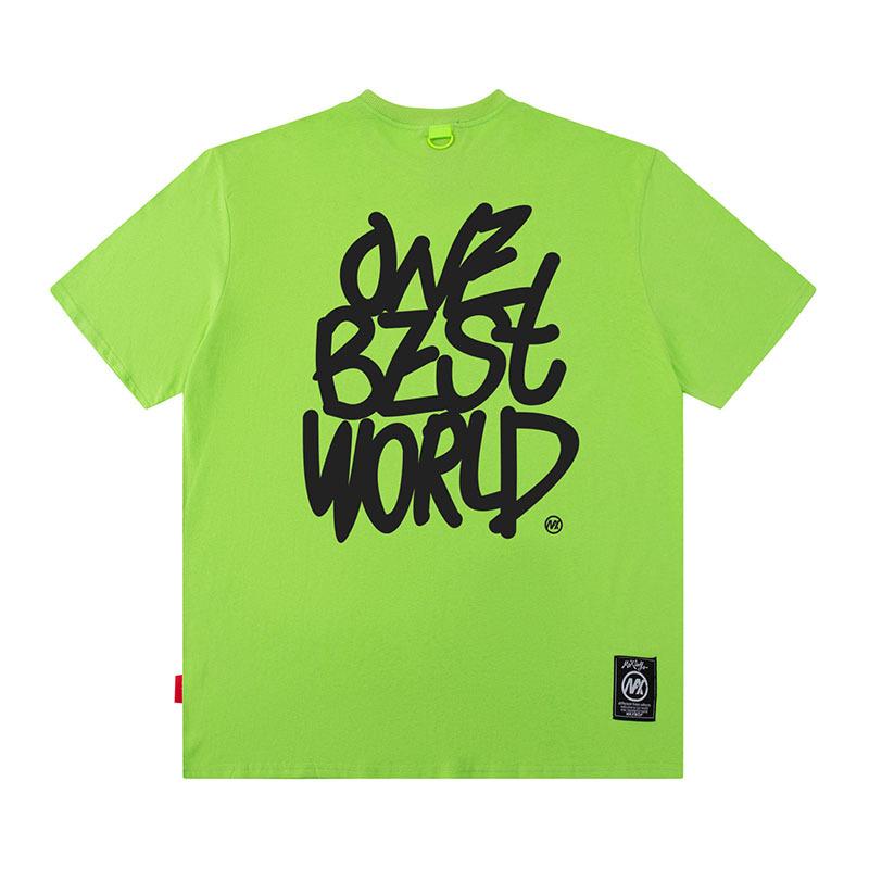 European And American Smiley Face Printing Street Tide Brand Casual Loose Cotton Short-Sleeved T-Shirt Men'S And Women'S High Street