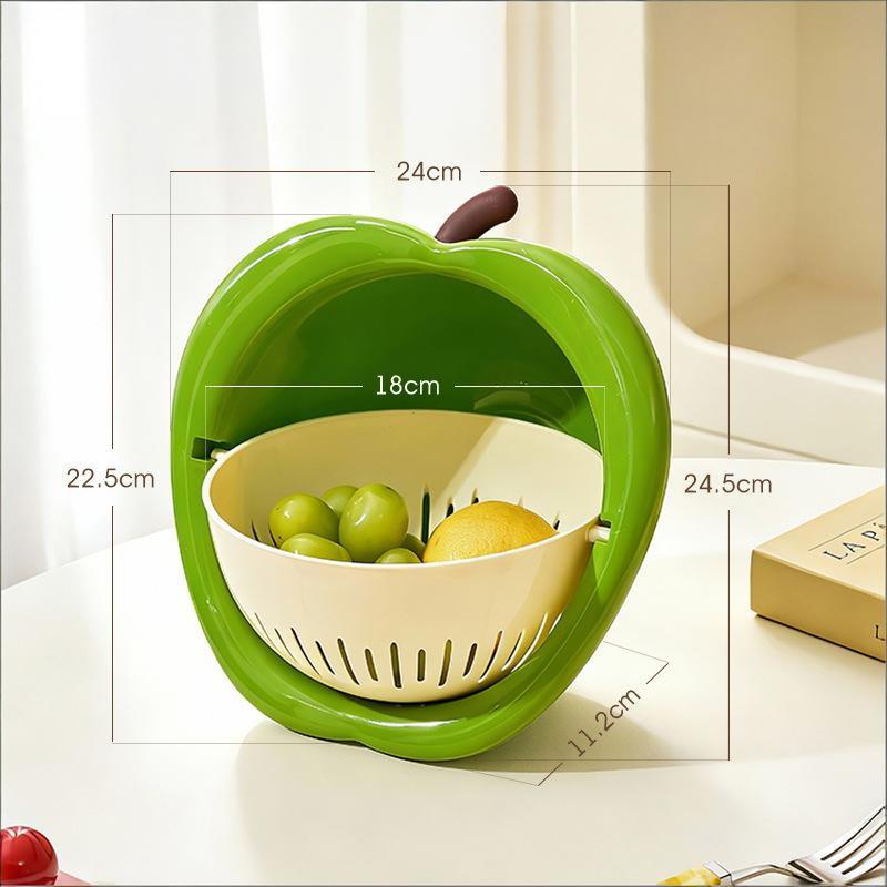 Cute Fruit Shaped Veggie Drain Basket for Convenient Kitchen Washing and Draining