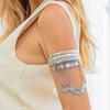 Durable Metal Coin Leaf Tassels Arm Cuffs Bracelet Gold Silver Armlet For Everyday Or Special Event