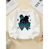 European Sizes Cute Bunny Rainbow Bow Star Crown Kids' Fashionable Crewneck Sweatshirt, Children's Long Sleeved T-shirt, Casual Multi Colored Option