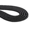 Natural Black Agate Abacus Beads for DIY Jewelry Making and Weaving