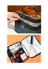 Women's Large PU Leather Double-Layer Makeup and Toiletry Bag - Portable & Multifunctional Lipstick Storage