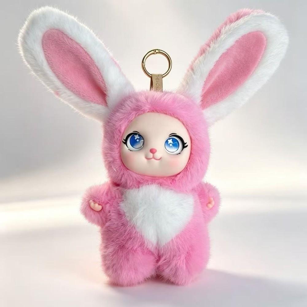 Big Ear Rabbit Plush Keychain Bag Hanging Bunny Plush Doll Pendant Rabbit Doll Figures Car Decor
