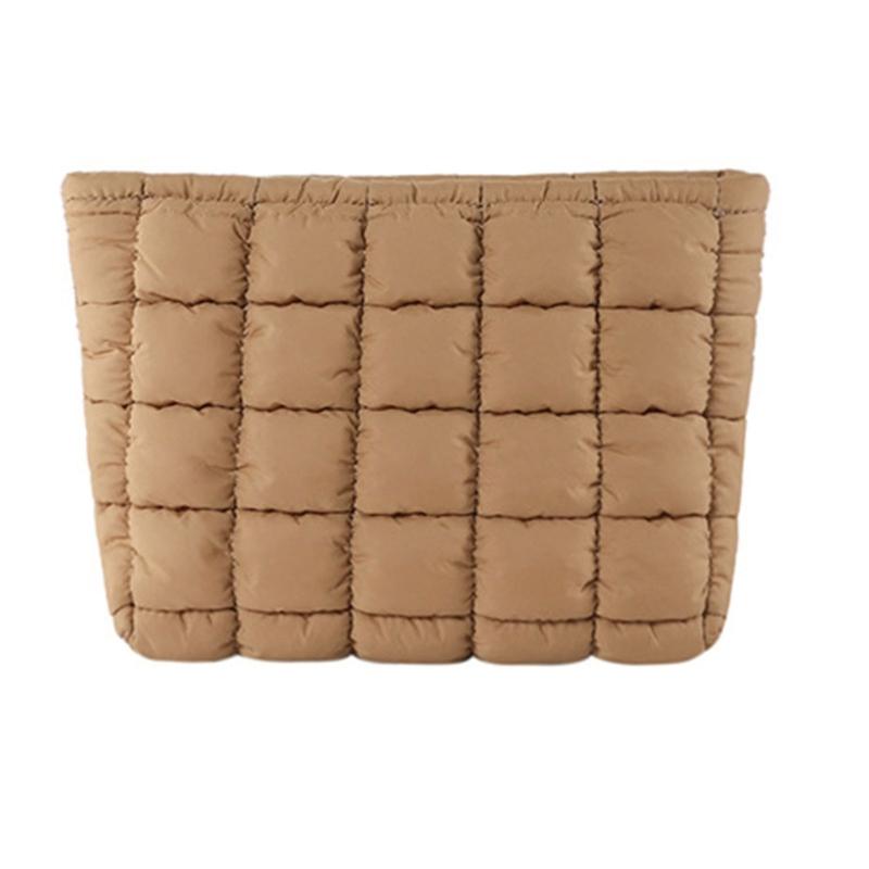 

Stylish Pleated Handbag And Cosmetic Pouch For Women Practical Makeup Bag Suitable For Parties And Everyday Use хакі