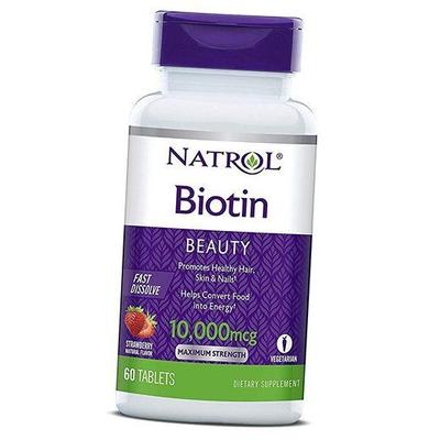 Biotin Fast Dissolve 10000, 60tab Strawberry (36358020)