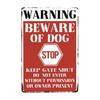 Pc Attention au Chien Panneaux Avertissement Interdiction d'Entrer Panneaux Métalliques Propriété Privée Chien sur les Lieux Panneau pour Jardin Décoration Extérieure x I