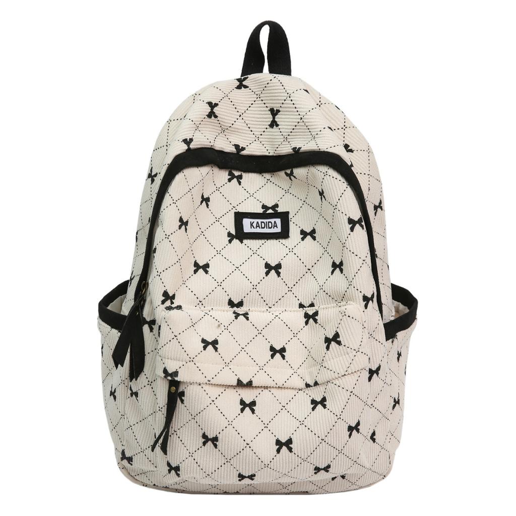 Schoolbag School Bag Junior High School Girl College Student High School Cute Bow Large Capacity Backpack Commuter Travel Backpack