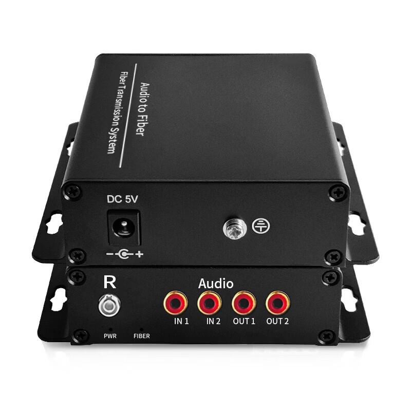 Yeren 4-Channel Unidirectional RCA Audio Fiber Optic Converter