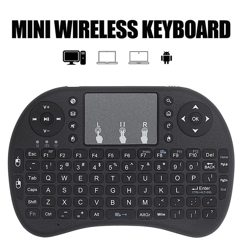 i8 Mini Keyboard Wireless Keyboard No Color Backlit 2.4GHz English Air Mouse With Touchpad Remote Control For PC Laptop Smart TV