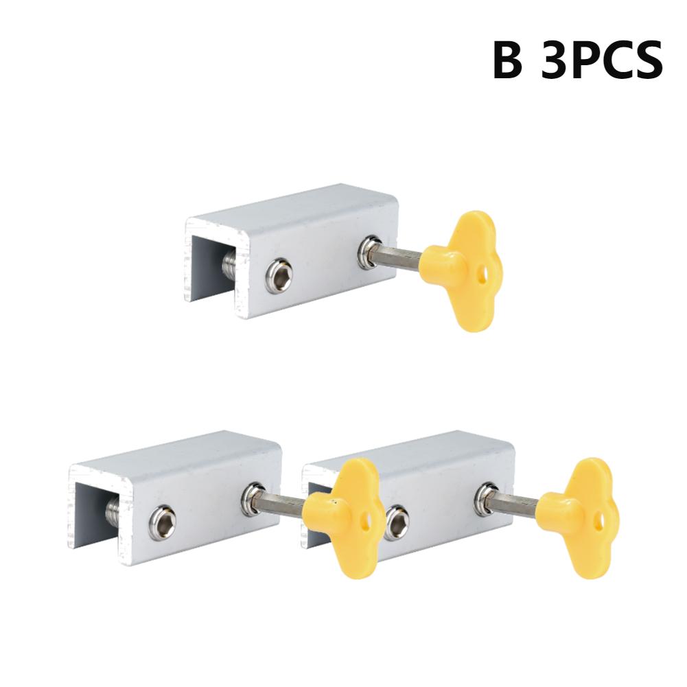 1-10PCS Aluminum Alloy Window Lock Stopper Sliding Sash Stopper Cabinet Locks Straps Anti-theft Lock Window Sliding Door
