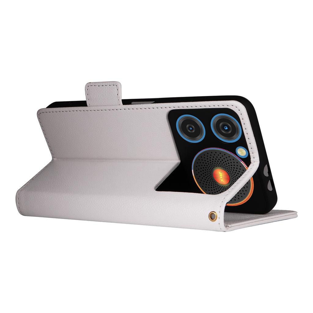 For ZTE nubia Music Case with Wrist Strap Litchi Texture PU Leather Wallet Phone Cover