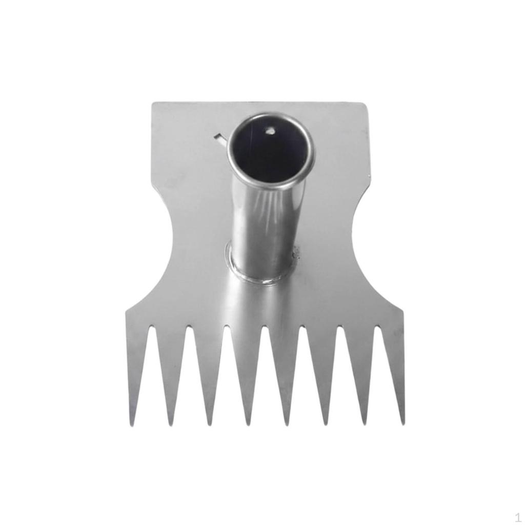 2 in 1 Hoe Rake MultiFunctional Dual Head Heavy Duty 8 Tine Garden Weeder for Gardeners,