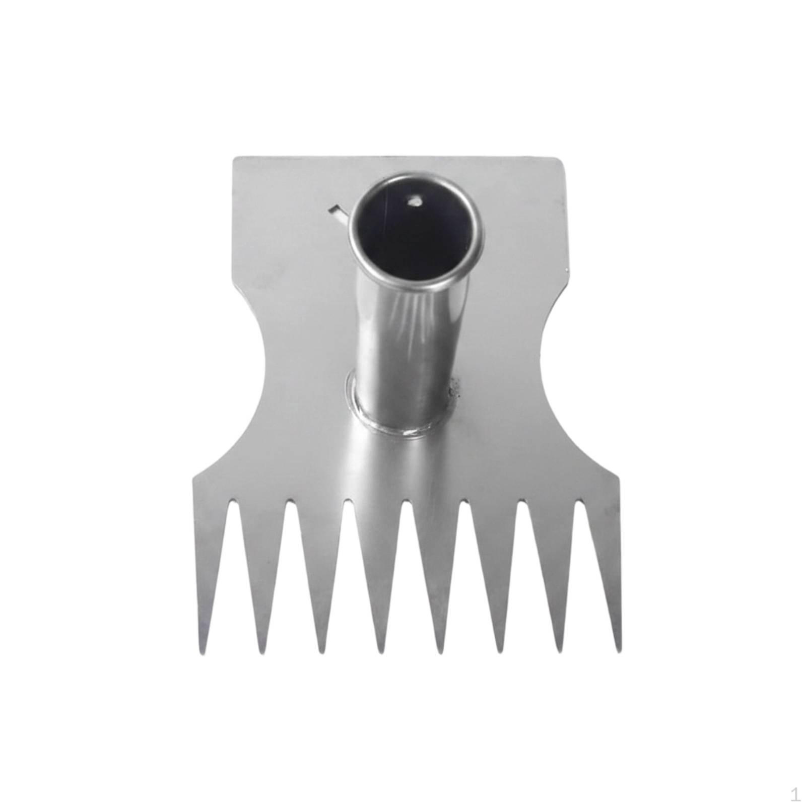 2 in 1 Hoe Rake MultiFunctional Dual Head Heavy Duty 8 Tine Garden Weeder for Gardeners, Flat Head