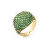 Round Geometry Big Ring for Women,Full Colorful Cubic Zircon Stone Finger Ring,Punk Statement Jewelry