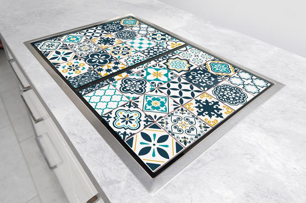 GLAS-SCHUTZPLATTE TISCHPLATTE 75x52 MOSAIK