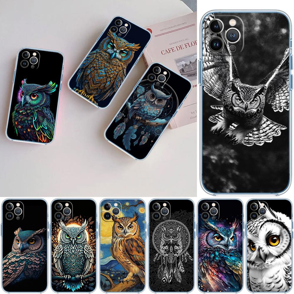 LO20 Cartoon Art Owl Phone Case for LG K22 K30 K40 K40S K41 K42 K50 K50S K51 K51S K52 K61 K62 K71 K92 Q60 Q61 V40 V50 V60