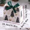 WTEMPO 60PCS 3-Style DIY Creative Ribbon Bow Foldable Paper Boxes Christmas-themed Festive Gift Boxes Christmas Tree Pattern Printed Packaging Boxes