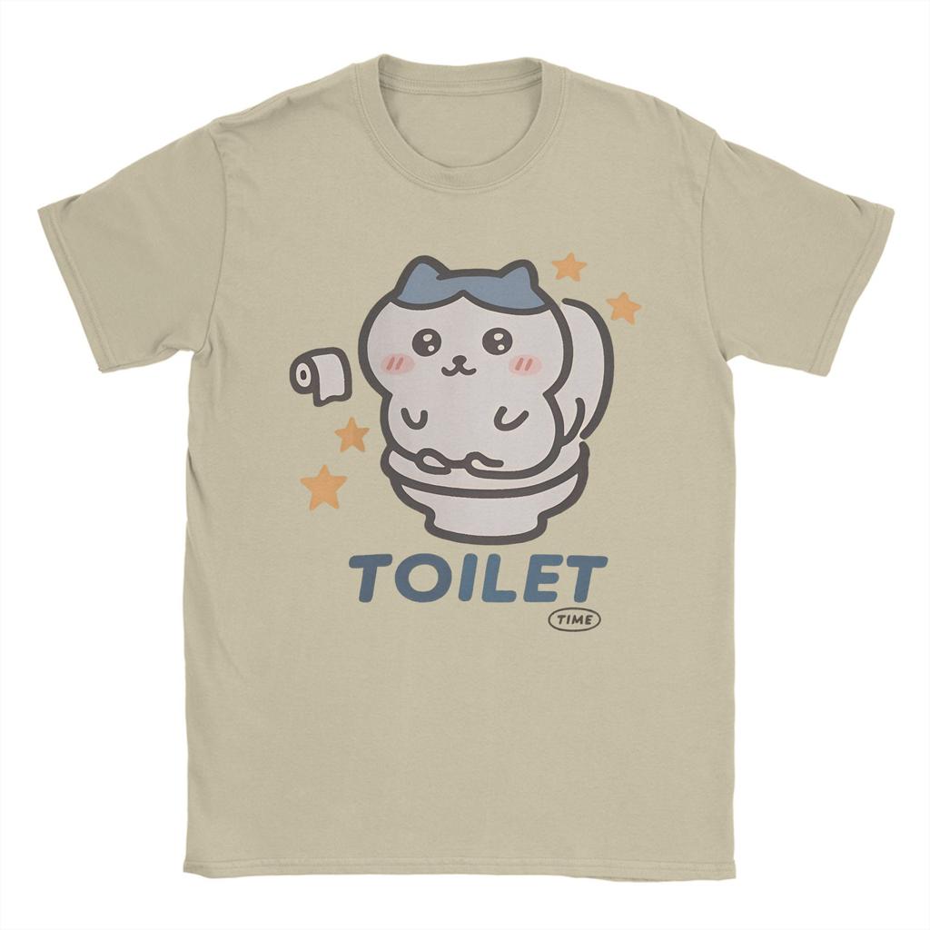 Men Chiikawa T Shirt  Pure Cotton Tops Funny Short Sleeve Round Neck Tee Shirt Graphic T-Shirts