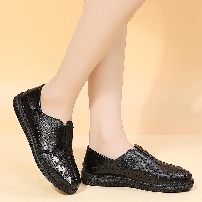 fashion Women's Fashion Sweet Soft Comfortable Spring Hollow Out Flats Shoes Female Casual Summer Lightweight Footwear Beach Sole Shoes