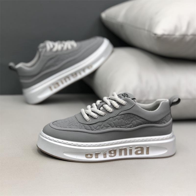 Niche board shoes new autumn breathable casual low-top thick-soled leather surface bread shoes xs 38