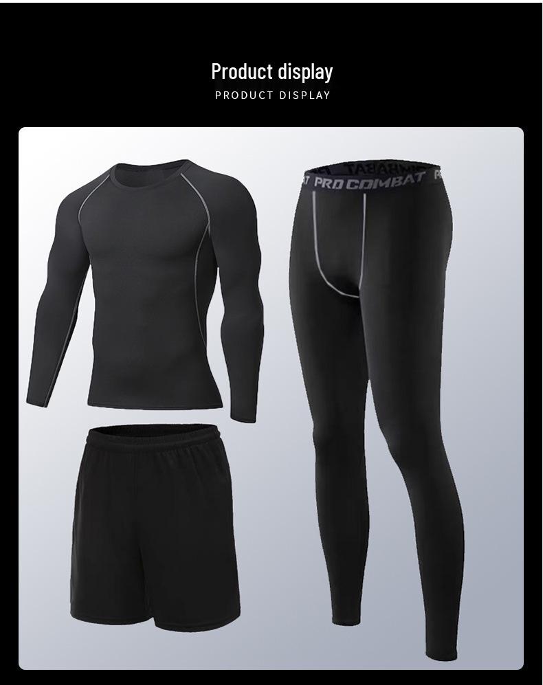 Cross-Border Quick-Dry Compression Sportswear: Long Sleeve High Elasticity Base Layer for Running & Basketball