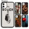 Krajews Boxing Gloves Hanging on a Wall Soft Phone Case For iPhone 17 Air 16 15 14 plus 11 12 13 pro max coque Fundas