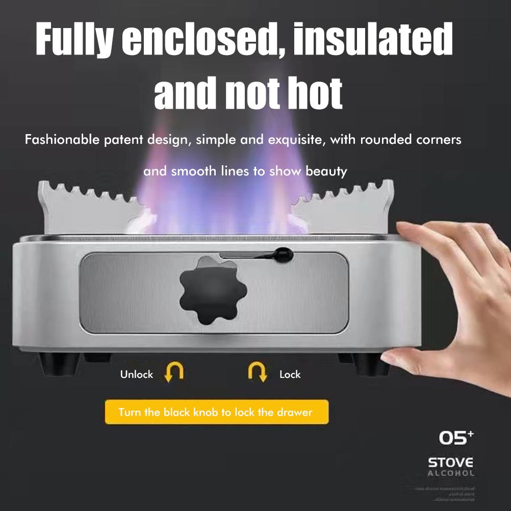 Réchaud de Camping Portable Mini Réchaud de Camping Pique-nique Réchaud à Esprit pour Camping Grill Barbecue Pique-niques